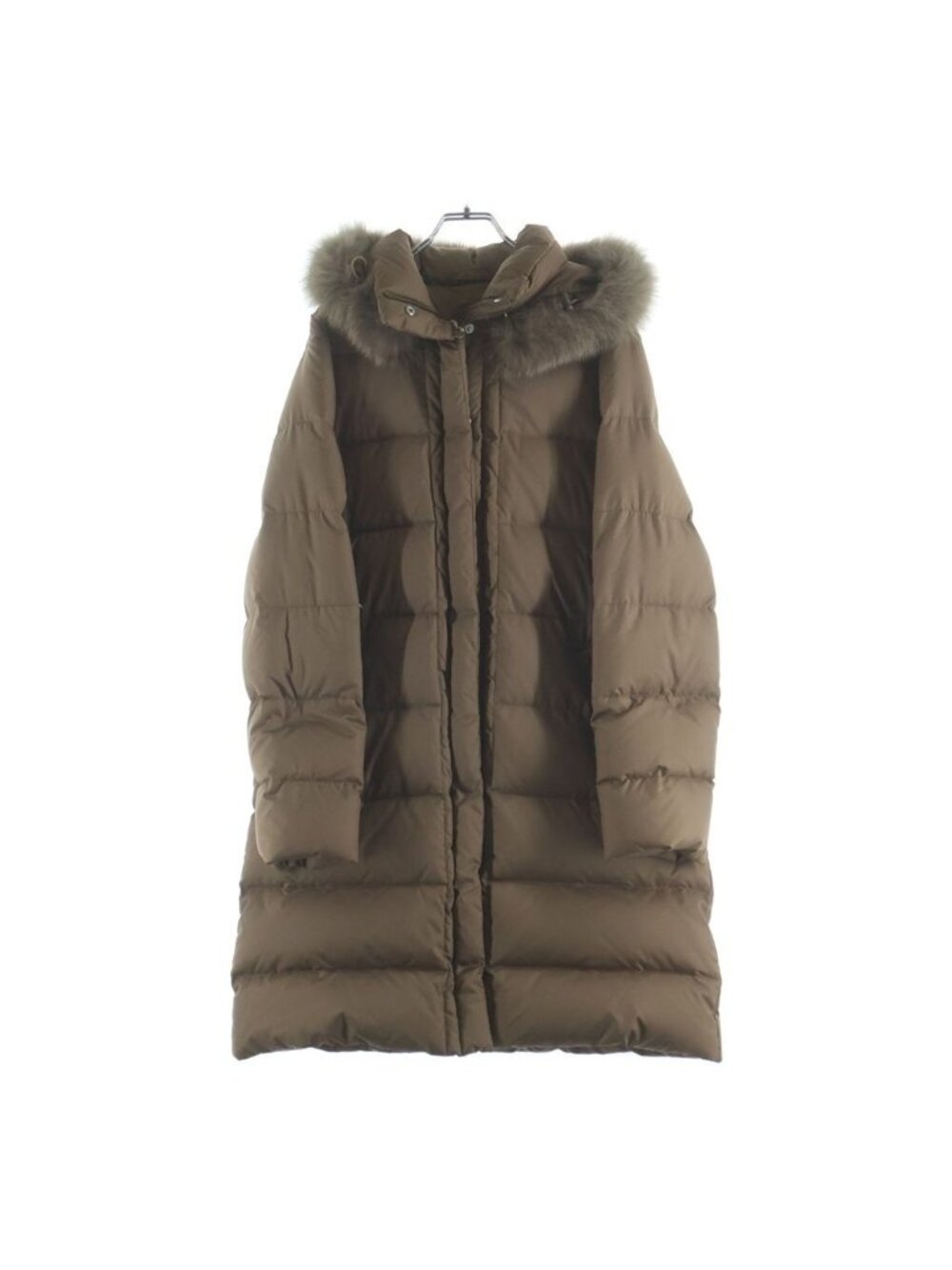 Moncler Valentine Fur Long Down Jacket Brown